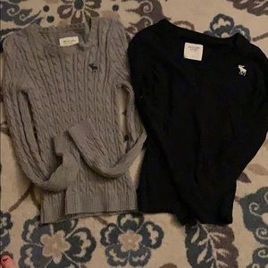 (2) Abercrombie and Fitch A&F sweaters XS